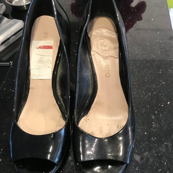 FRANCO SARTO CLASSIC BLACK AND GOLD WEDGE - Picture 4 of 15